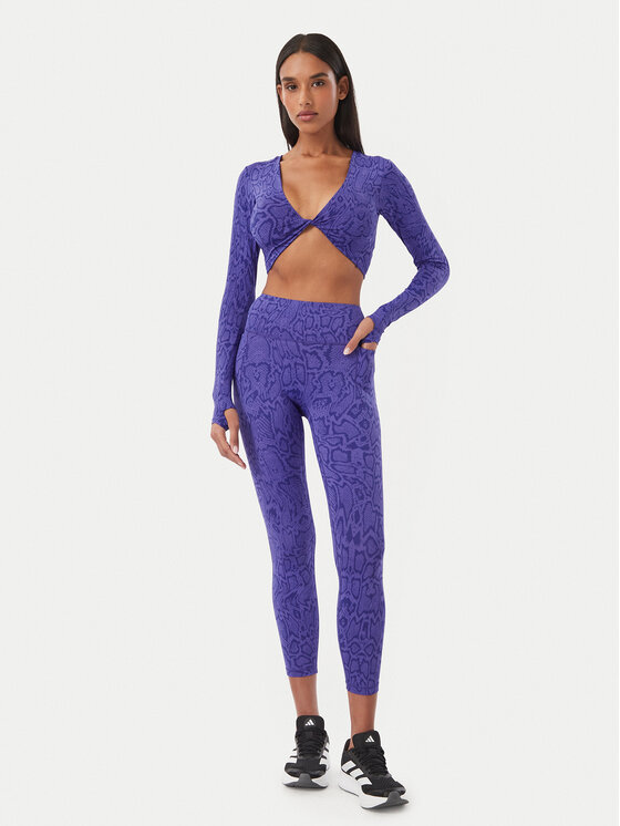 adidas adidas Legginsy Optime Primelift Snake KQ8312 Fioletowy