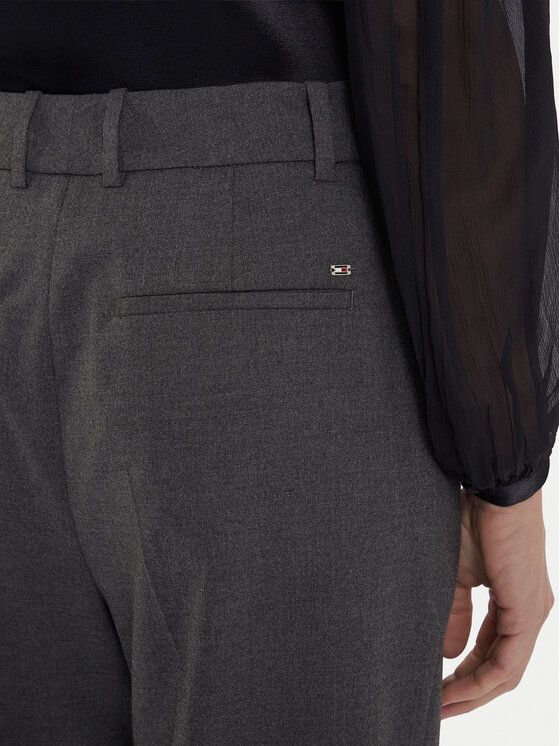 Tommy Hilfiger Tommy Hilfiger Kalhoty z materiálu WW0WW48358 Šedá Relaxed Fit