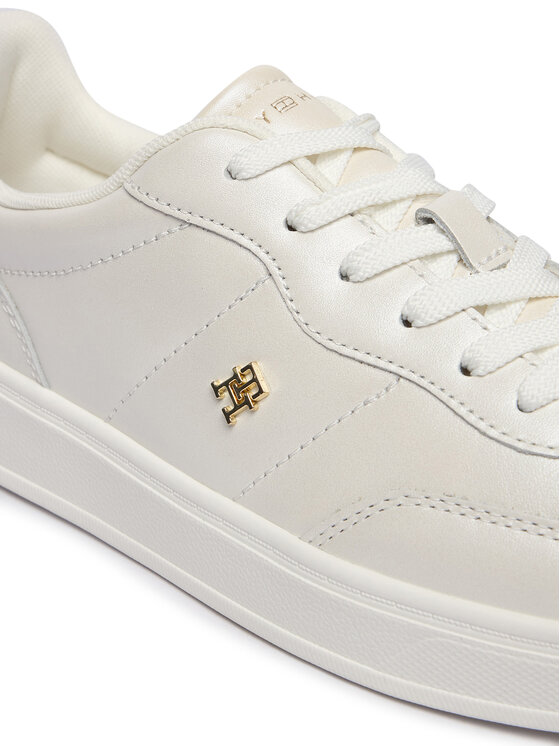 Tommy Hilfiger Tommy Hilfiger Laisvalaikio batai Th Heritage Shiny Sneaker FW0FW09179 Balta