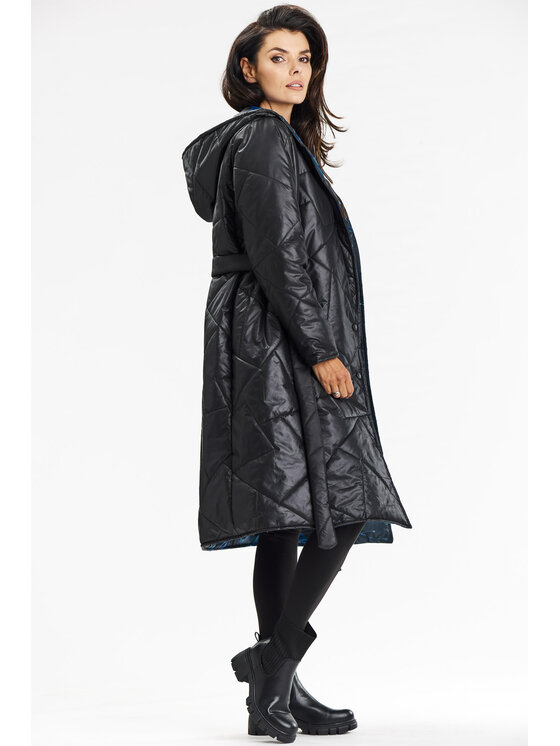 Awama Awama Kurtka damska A686 Czarny Basic Fit
