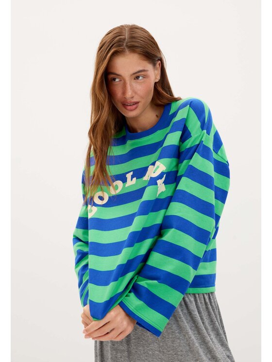 Mirons Mirons Longsleeve Print Kolorowy Regular Fit