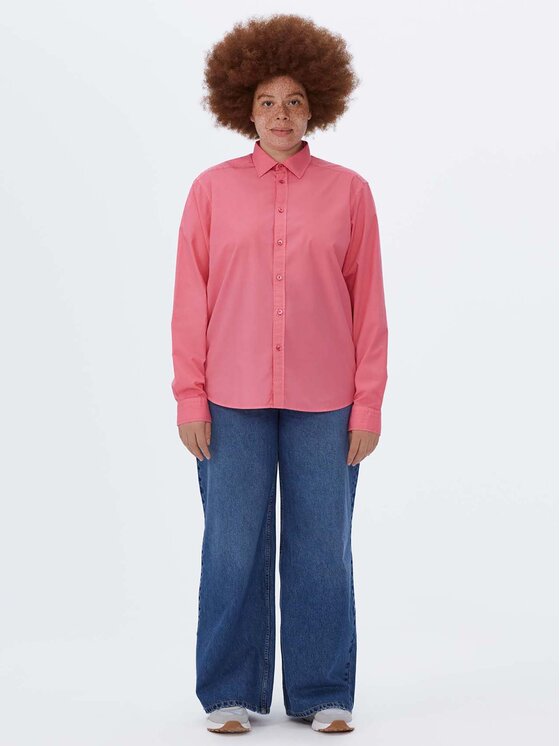 Americanos Americanos Cămașă Unisex Memphis Roz Relaxed Fit