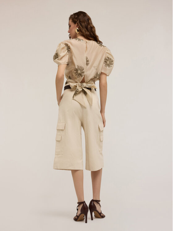 Motivi Motivi Blusa 2717Q001876N0R2 Écru Regular Fit