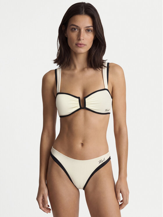 KARL LAGERFELD KARL LAGERFELD Μπικίνι πάνω μέρος B2W46022 Ανοιχτό μπεζ