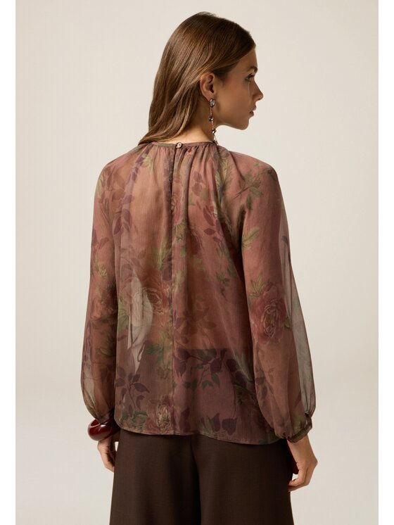 Oltre Oltre Blusa 2050J000815N0S1 Marrone Regular Fit