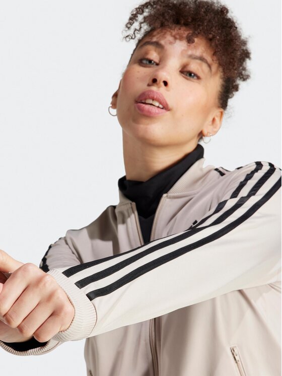 adidas adidas Trenirka Essentials 3-Stripes IJ8786 Bež Slim Fit