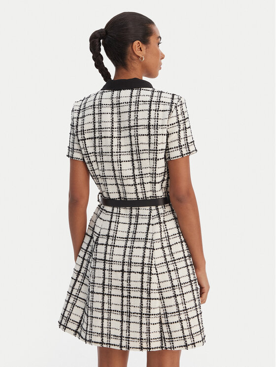 Morgan Morgan Sukienka dzianinowa 261-RNOLIA Écru Slim Fit