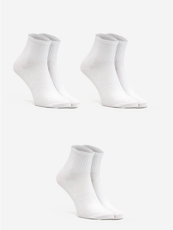 Urban Socks Urban Socks Zestaw 10 par wysokich skarpet męskich Zestaw 10 Par Krótkich Skarpet Męskich Białych Urban Socks No Logo 41-46 Biały
