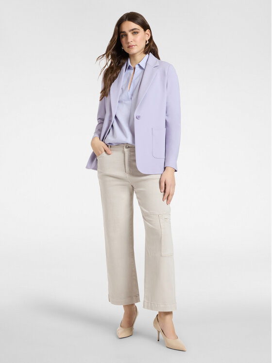Elena Mirò Elena Mirò Spodnie materiałowe P185P000421N0A3 Kremowy Regular Fit