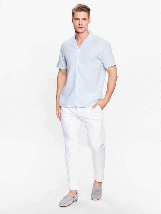 Lindbergh Lindbergh Marškiniai 30-203319 Žydra Relaxed Fit
