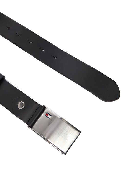 Tommy Hilfiger Tommy Hilfiger Cintura da uomo Th Plaque Belt 3.5 Adj AM0AM01995 Nero