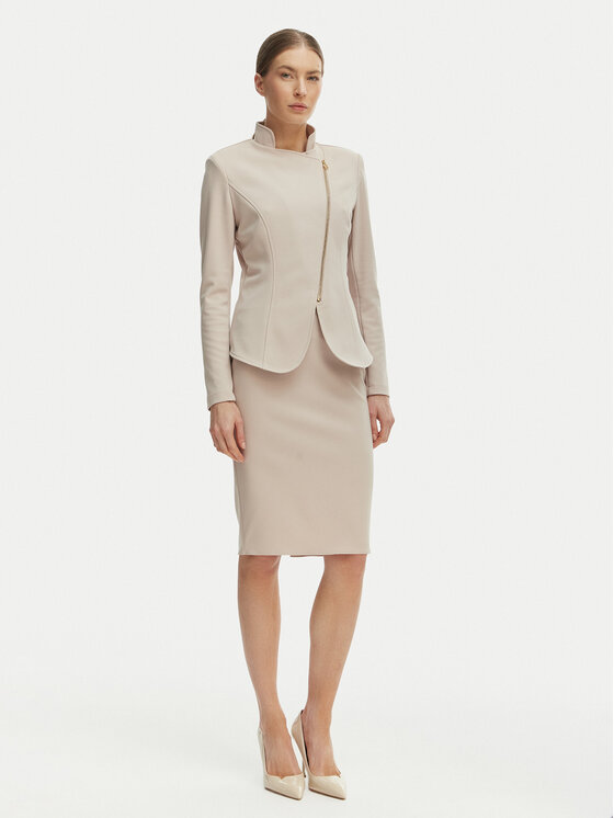 Rinascimento Rinascimento Ravno krilo CFC0128651003 Bež Slim Fit