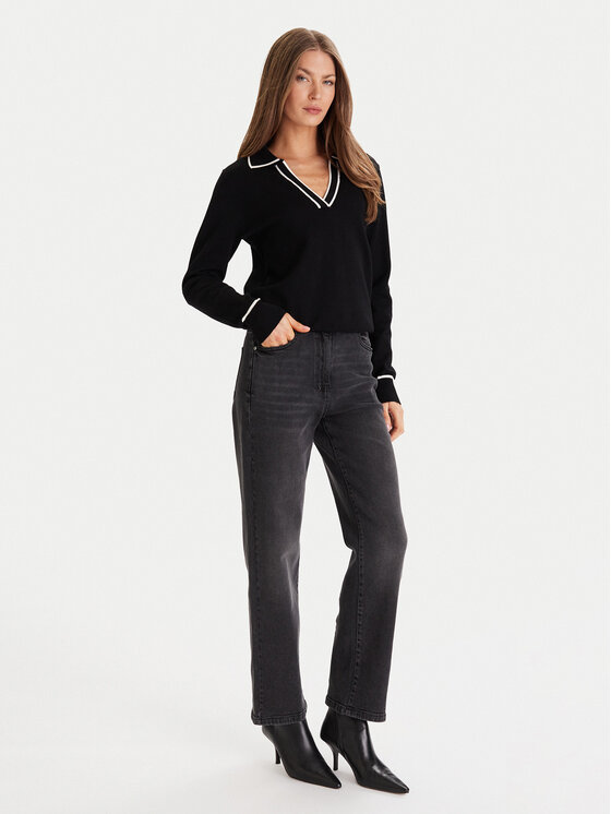 Morgan Morgan Megztinis 252-MCOLO Juoda Regular Fit