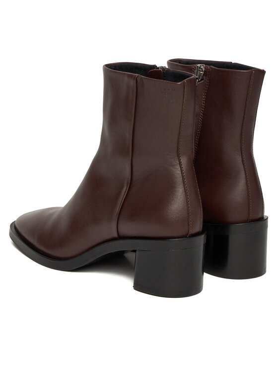 Calvin Klein Calvin Klein Bokacsizma Block Heel Zip Boot Lth HW0HW02593 Bordó
