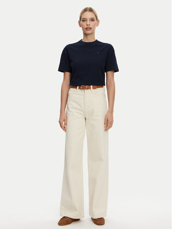 Tommy Hilfiger Tommy Hilfiger Tričko UW0UW05763 Tmavomodrá Regular Fit