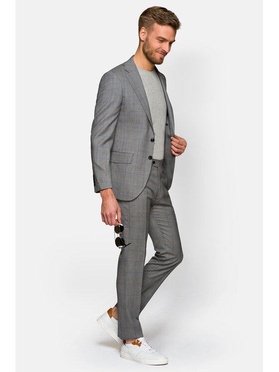 Lancerto Lancerto Garnitur 2 Szary Regular Fit