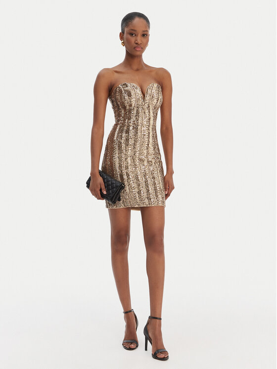 Marciano Guess Marciano Guess Коктейльна сукня 6RGK00 6357A Золотий Slim Fit