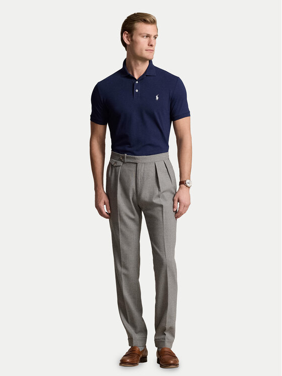 Polo Ralph Lauren Polo Ralph Lauren Polo marškinėliai 710941439003 Tamsiai mėlyna Custom Slim Fit