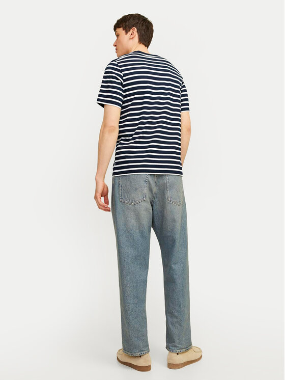 Jack&Jones Jack&Jones T-krekls Organic Basic 12156101 Tumši zils Slim Fit