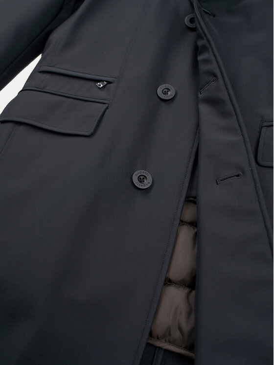 Bugatti Bugatti Cappotto di transizione 635628 61050 Nero Regular Fit