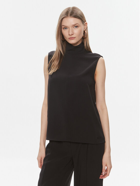 Calvin Klein Blúzka K20K206376 Čierna Regular Fit