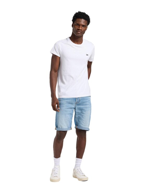 Lee Lee Szorty jeansowe 112363706 Niebieski Regular Fit