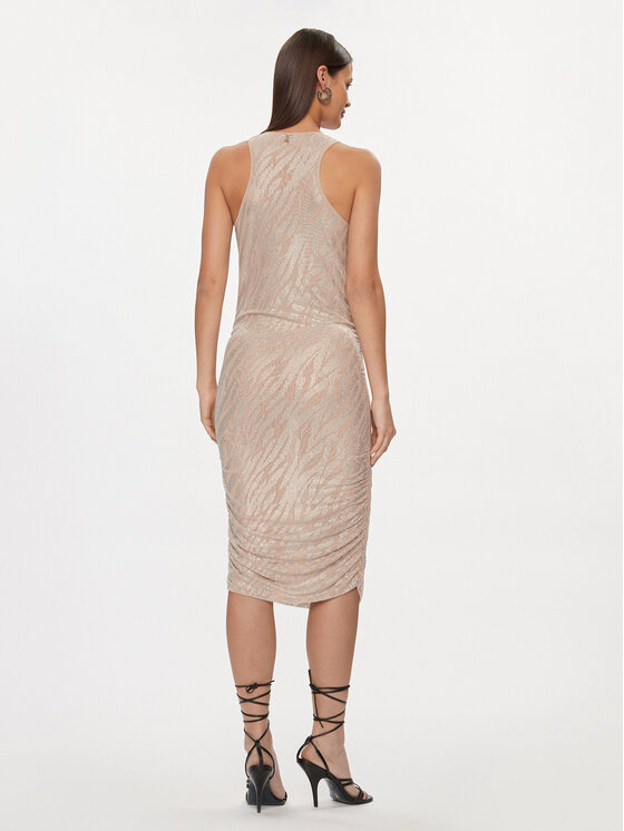 Patrizia Pepe Patrizia Pepe Sukienka koktajlowa 8A1324/J197-B799 Beżowy Slim Fit