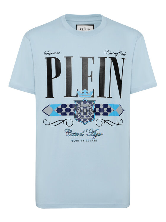 PHILIPP PLEIN PHILIPP PLEIN T-Shirt 24673 Niebieski jasny Regular Fit