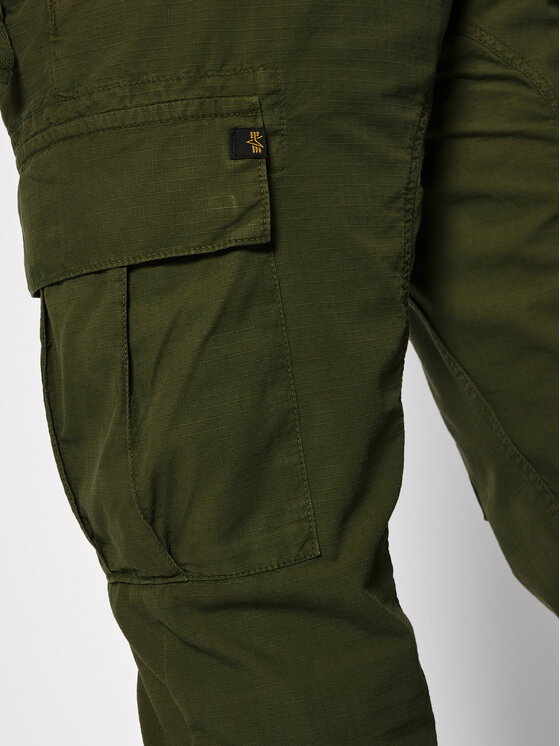 Alpha Industries Alpha Industries Jogger nohavice Ripstop 116201 Zelená Tapered Fit