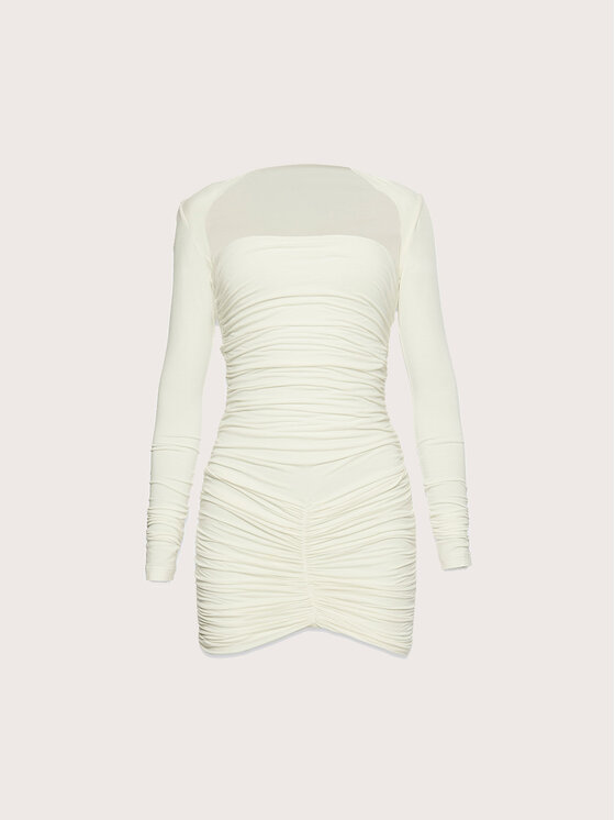 La Mania La Mania Sukienka koktajlowa ZELLA Biały Classic Fit