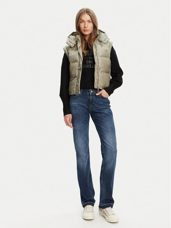 Guess Guess Sportovní vesta W5YL11 WHDO2 Zelená Regular Fit