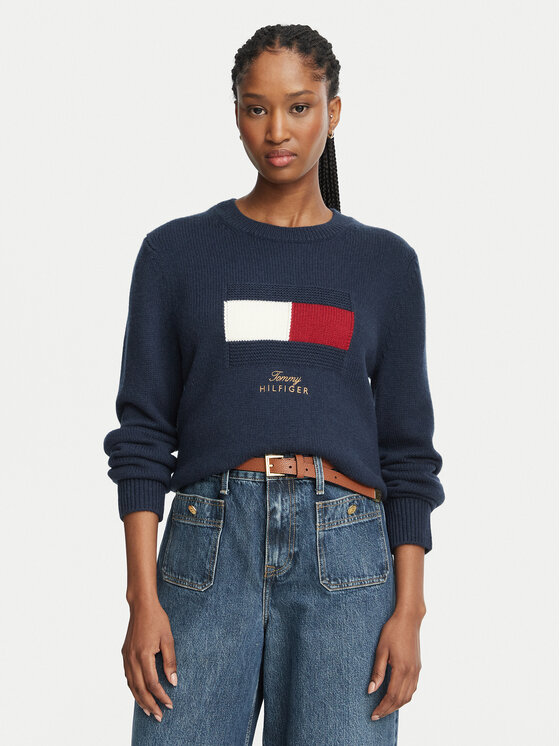 Tommy Hilfiger Tommy Hilfiger Maglione WW0WW51450 Blu scuro Regular Fit