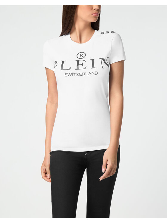 PHILIPP PLEIN PHILIPP PLEIN T-shirt 9507 Bianco Skin Tight Fit