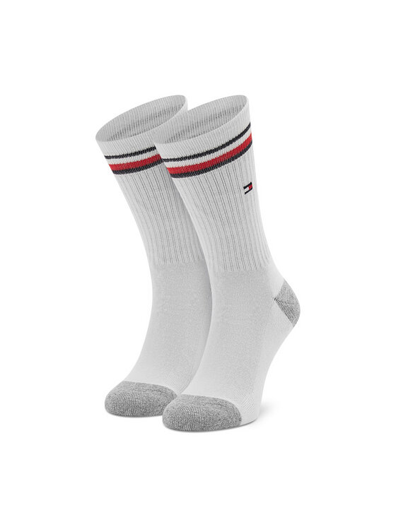 Tommy Hilfiger Tommy Hilfiger Dlouhé ponožky 100001500 Bílá