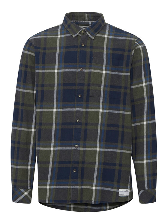 Solid Solid Сорочка 21107051 Зелений Regular Fit