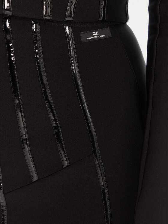 Elisabetta Franchi Elisabetta Franchi Puzdrová sukňa GO-124-57E2-V460 Čierna Slim Fit
