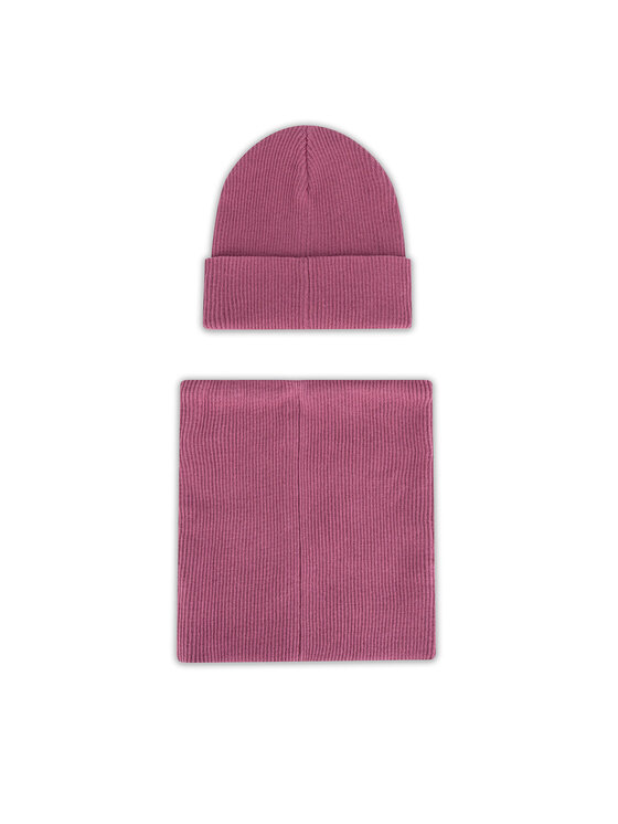 Nelli Blu Nelli Blu Set čepice a tunelová šála 7KF-002-AW24 Růžová