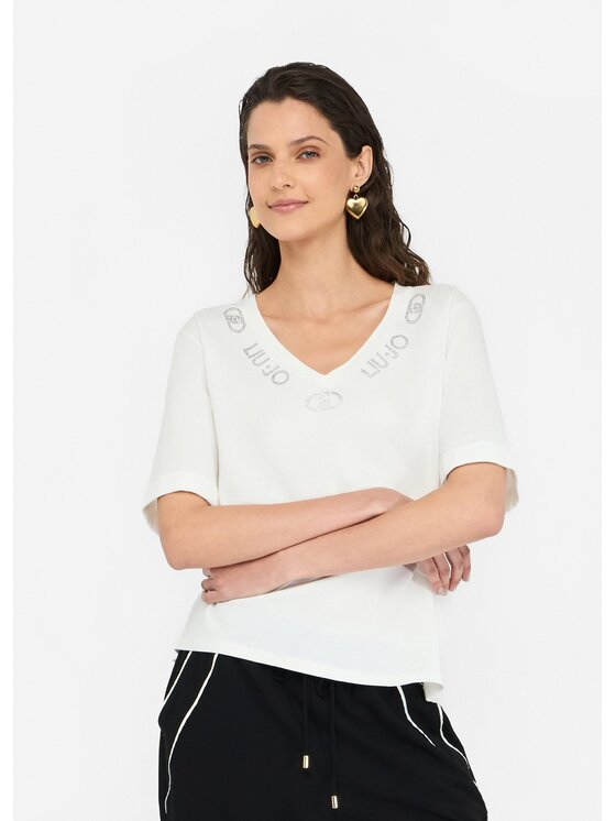Liu Jo Liu Jo T-shirt TF5143JS003M9740 Bianco Regular Fit