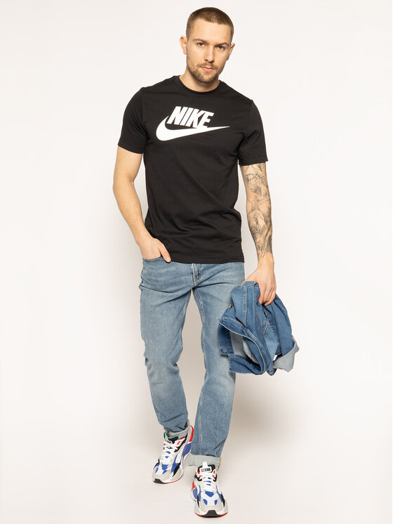 Nike Nike T-Shirt Icon Futura AR5004 Czarny Regular Fit