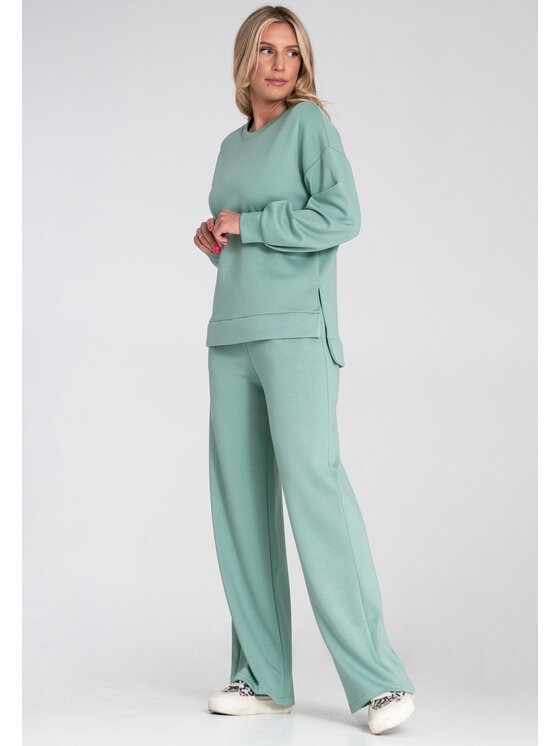 FIGL FIGL Bluza M1203 Zielony Regular Fit