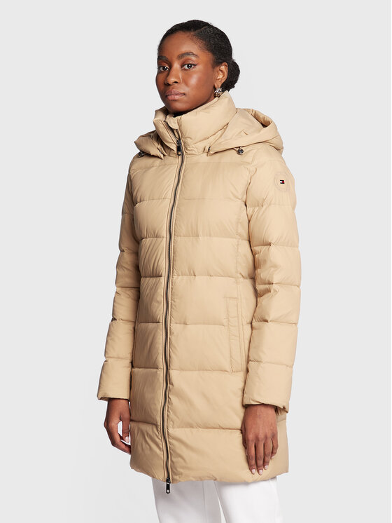 Tommy Hilfiger Tommy Hilfiger Puhovka Global WW0WW37448 Bež Regular Fit