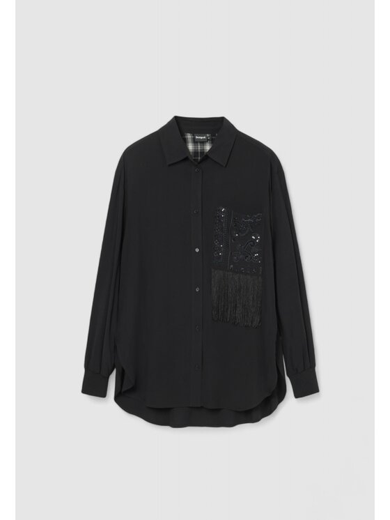 Desigual Desigual Blusa CAM_SAPPORO Nero Shirt Fit