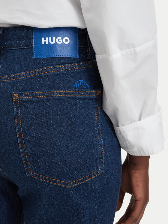 HUGO HUGO Džinsi Noe_B 50547418 Tumši zils Mom Fit