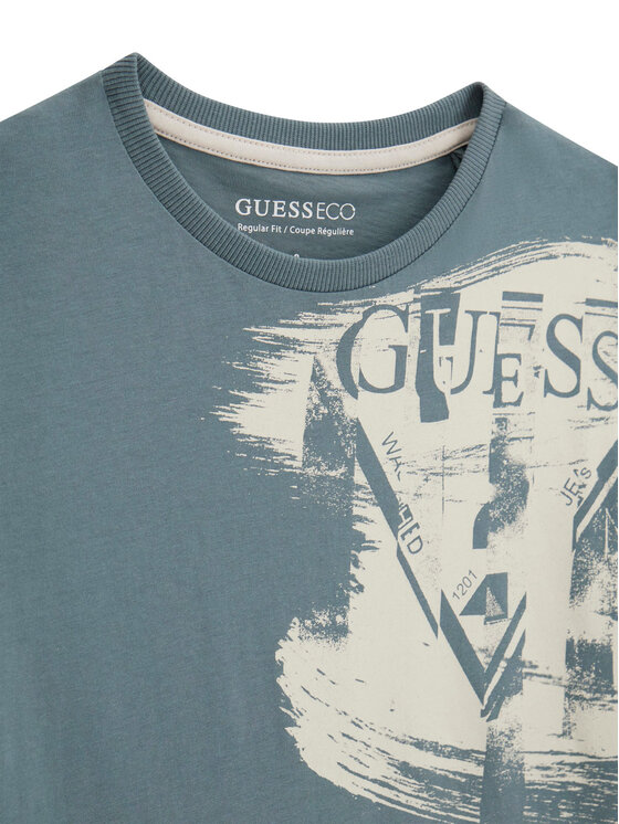 Guess Guess T-krekls L6GI20 K8HM4 Zils Regular Fit