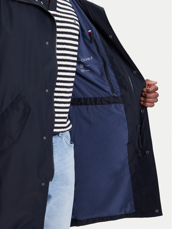 Tommy Hilfiger Tommy Hilfiger Parka MW0MW39645 Sötétkék Regular Fit