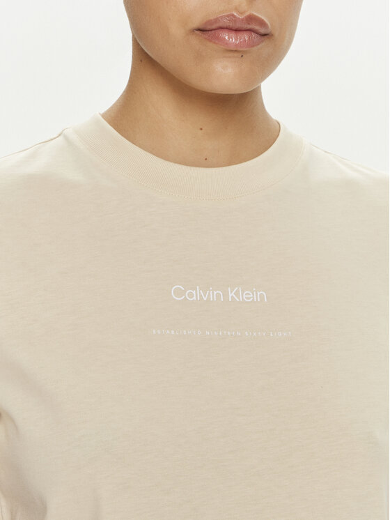 Calvin Klein Calvin Klein Футболка Multi Logo K20K207215 Бежевий Regular Fit
