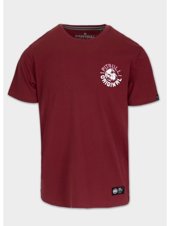 PITBULL PITBULL T-Shirt DOG SD Bordowy Regular Fit