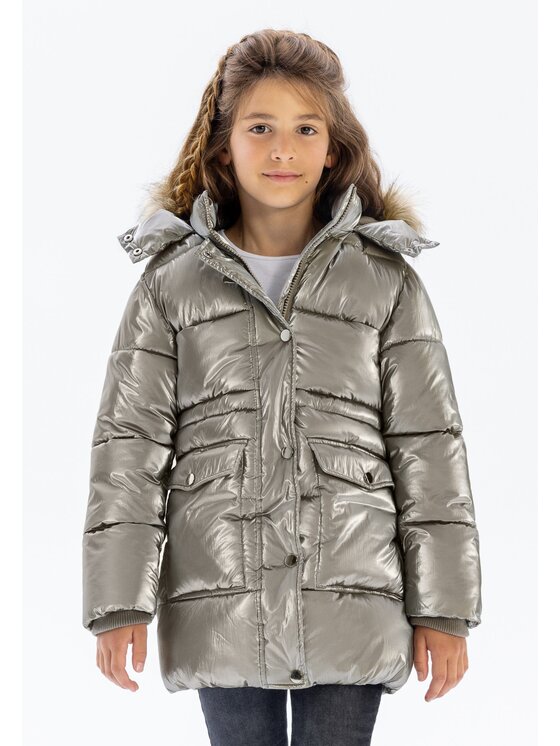 MINOTI MINOTI Kurtka zimowa 20coat56 Srebrny Regular Fit