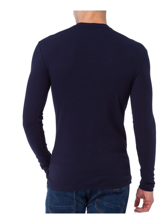 Cross Jeans Cross Jeans Longsleeve 15129-001 Granatowy Slim Fit