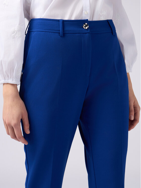 Oltre Oltre Spodnie materiałowe P287R008384N024 Turkusowy Regular Fit